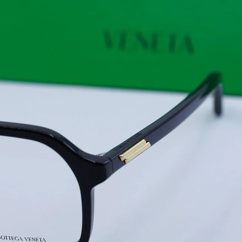 Final Price! Bottega Veneta BV1329O 001 Shiny Black Eyeglasses - Picture 3 of 9